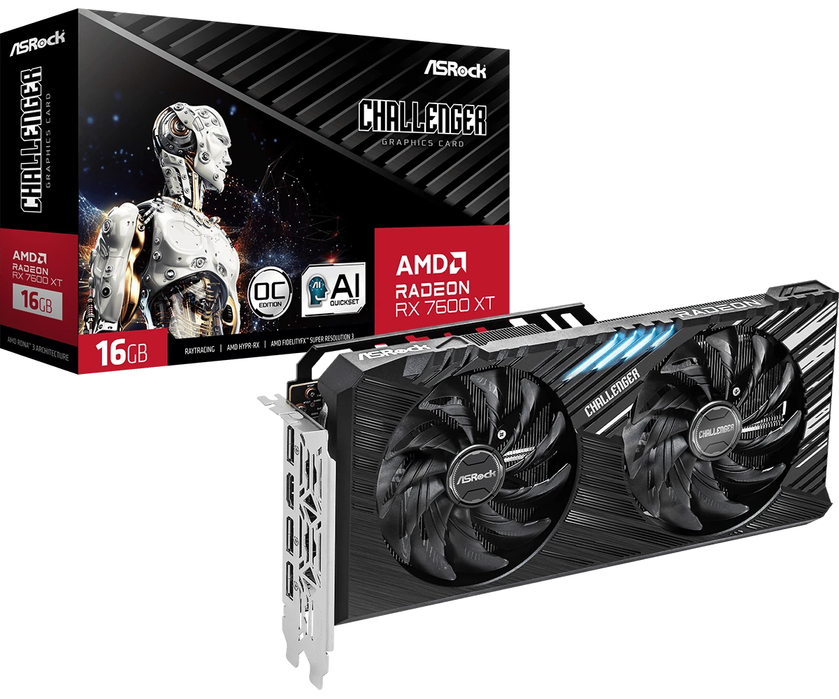 ASRock AMD Radeon RX 7600 XT Challenger 16GB OC